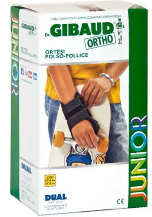 Ortesi polso-pollice dx junior Dr. Gibaud TG00 COD 0734. Immobilizzazione relativa del polso e del pollice.
