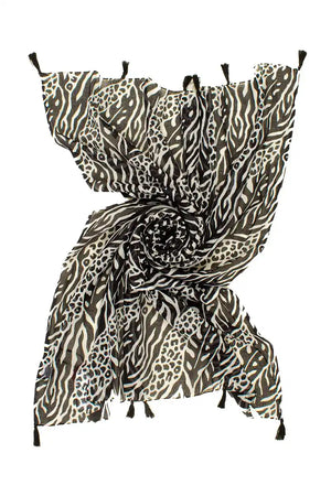 AYFEE | Foulard pareo stampa Zebra & Palms