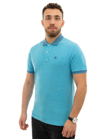 CANALI Polo Canali celeste manica corta da uomo