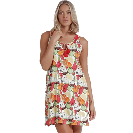 Admas Camicia da Notte per Donna a Spalline 61108 S23 - Passarelli Biancheria