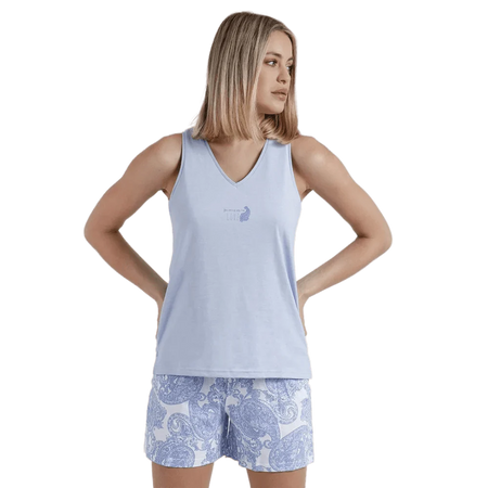 Admas Pigiama da donna senza maniche corto 60134 S24 - Passarelli Biancheria