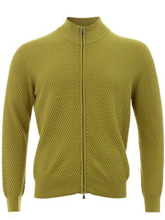 Gran Sasso Maglia Cardigan Color Senape da uomo