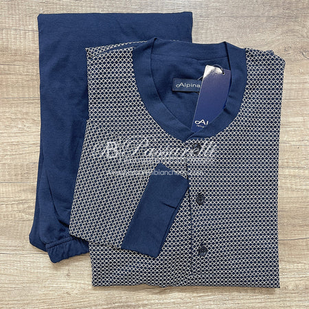Alpina Pigiama Cotone Leggero da Uomo 294 Cerchi 2508S38