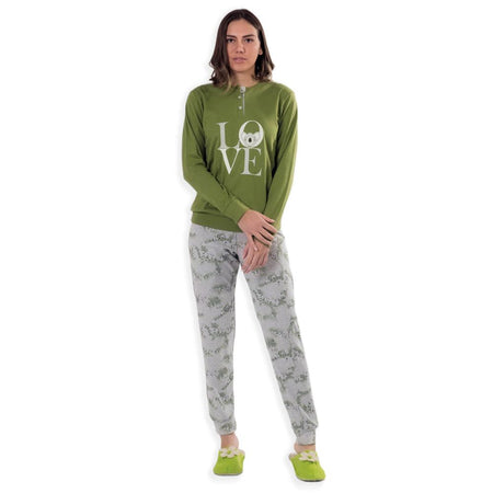 Amica Pigiama da Donna Invernale Caldo Cotone 22A616 S44 - Passarelli Biancheria