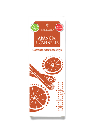 Il Modicano - Cioccolato Extra Fondente 60% all’Arancia e Cannella - 60 gr - BIO
