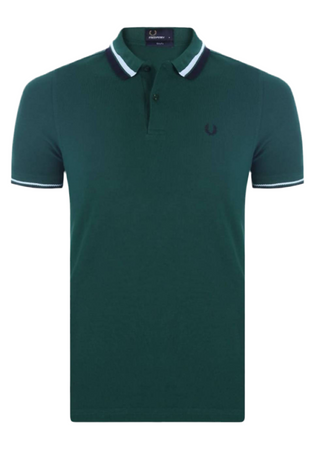 Fred Perry Polo Con Doppia Riga Uomo Slim Fit Polo Maniche Corte Con Colletto