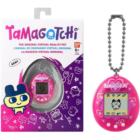 BANDAI - Tamagotchi - Tamagotchi originale - Lots of love - animale elettronico virtuale con schermo a colori, 3 pulsanti e giochi - 42975