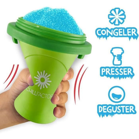Tazza da granita Chillfactor - Bandai - Colore casuale blu, rosa o verde - fornita con cannuccia