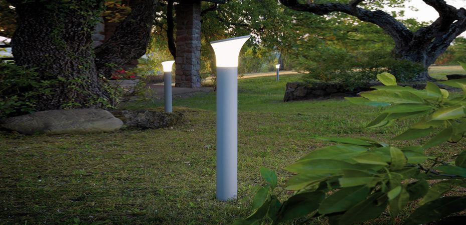 Lanterna a paletto "Belen" lampada da esterno in alluminio h 70 cm