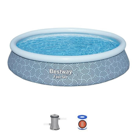 Kit piscina gonfiabile BESTWAY - Fast Set - 396 x 84 cm - Rotonda (filtro a cartuccia, 1 cartuccia)
