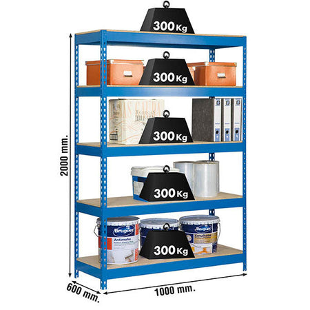 BRICOFORTE 1006-5 CHIPBOARD AZUL/MADERA