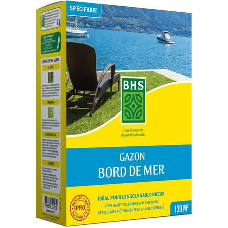 Prato - BHS - Seaside Lawn 3kg Resistente al vento, alla siccità e al sale Prato estivo bello, attraente e robusto.