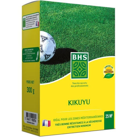 Kikuyu - BHS - 300g 25 m Zone mediterranee Resistente al calore elevato e al calpestio.