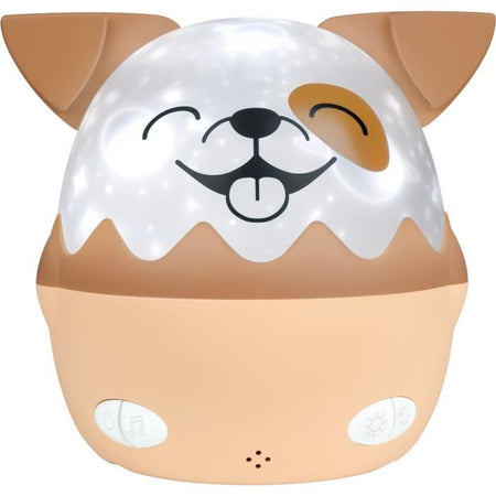 Luce notturna musicale senza fili - BIGBEN - Cane - Proiezione a 360, 13 film, 8 melodie, Telecomando, Batteria USB-C