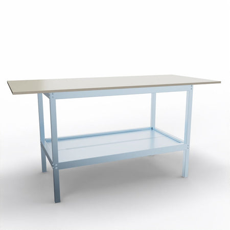 Banco per lavoro da magazzino con struttura di metallo zincato cm. 180x80x93h
