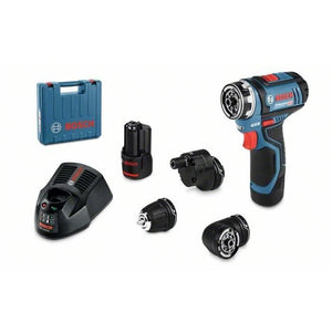 Trapano Avvitatore BOSCH PROFESSIONAL Flexiclic GSR 12V-15 FC + 2 batterie 2,0Ah + GAL 1230 CC