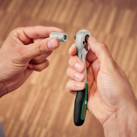 Set di cricchetti Bosch da 57 pezzi 1/4 + 1/2 (per vari progetti fai da te, 55 accessori ad alta coppia, valigetta Softgrip)