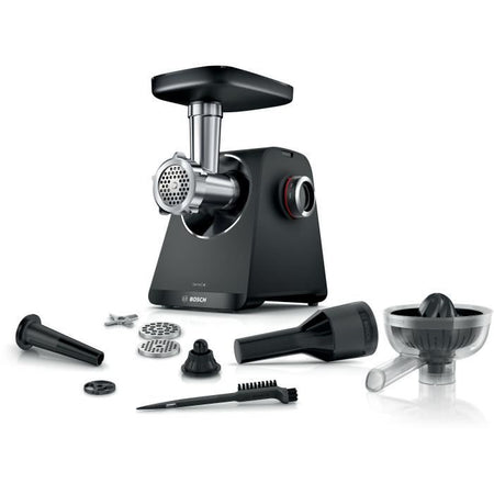 Tritacarne Serie 4 - BOSCH - MFWS430B - 3 griglie di macinazione - Retromarcia - Nero