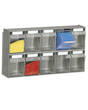 Scaffalatura practibox a muro in polipropilene con cassetti estraibili cm. 60x15x32,8h