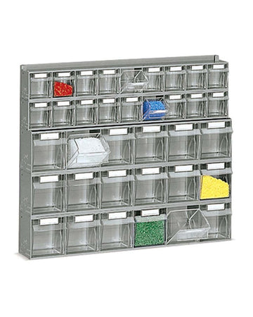 Scaffale a cassetti in polipropilene cm. 60x10,7x50h