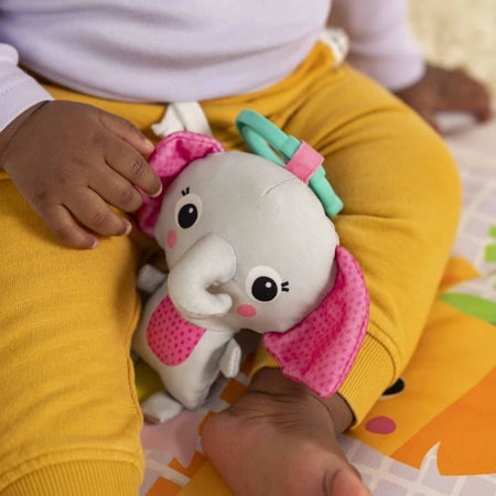 Tappetino attività pieghevole per bambini BRIGHT STARTS - Rosa giungla - Arco con giocattoli sensoriali e musicali, specchio