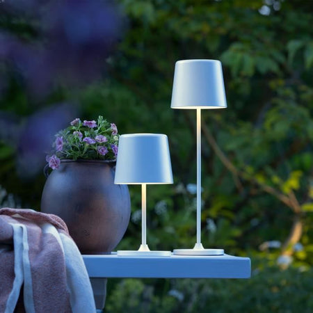 Lampada da tavolo LED KAAMI BRILLIANT - 2W - IP44 - Metallo e plastica - Bianco opaco