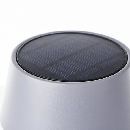 Lampada da tavolo per esterno - BRILLIANT - PICCO - LED e solare - Metallo e plastica - 5 W - Grigio satinato
