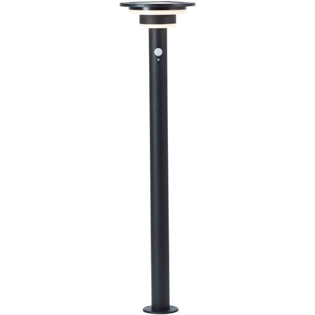 Paletto da esterno - BRILLIANT - GARVINA - LED e solare - Rilevatore di movimento - Acciaio inox e plastica - 4 W - Nero