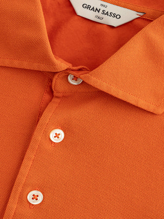 Gran Sasso Polo in Piquet a Maniche Lunghe da uomo