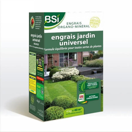 BSI - Concime Organico Universale - Per più piante - Prato, Orto, Fiori... - Azione Lunga - 4Kg - Fino a 40 m - UAB