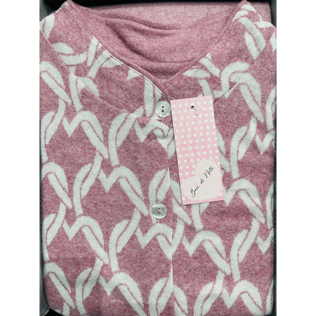 Baci di Notte Pigiama Invernale Aperto da Donna in Punto Milano 20114 S35 - Passarelli Biancheria