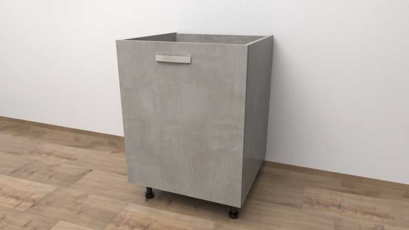 MOBILE BASE 60 COMPRESO DI ANTA, H 72 CM L 60 CM P 55,5 CM, SPEDIZIONE IN KIT CEMENTO