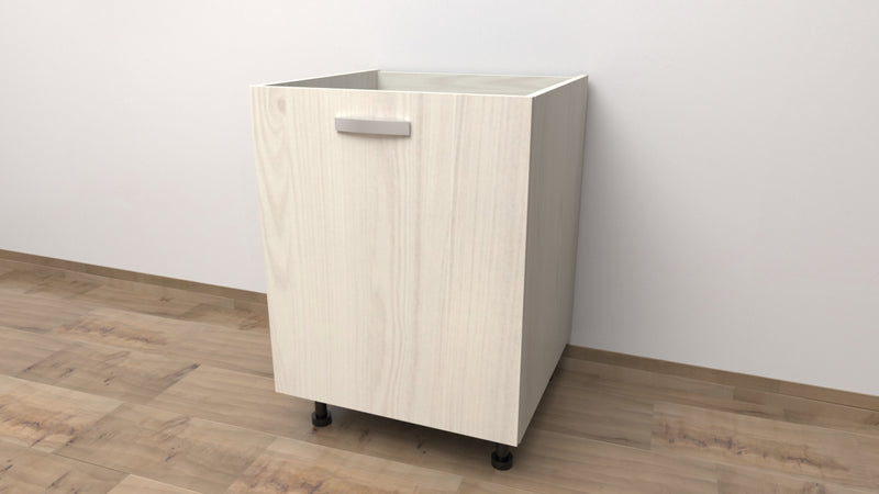 Mobile Base da 45 COMPLETO DI ANTA SPEDIZIONE IN KIT H 72 CM L 45 CM P 55,5 CM LARICE BIANCO