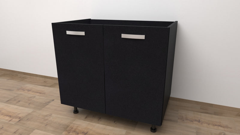 Mobile Base da 90 COMPRESA DI 2 ANTE .SPEDIZIONE IN KIT H 72 CM L 90 CM P 55,5 CM NERO