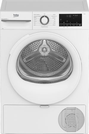 Beko bmt481wi b asciugatrice 8kg, inverter, classe a+++, pompa di calore, 15 programmi