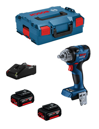 Bosch professional avvitatore a massa battente bosch gds 18v-330 hc (2 x 5,0 ah + gal18v-40 + l-boxx 136) 4059952641799