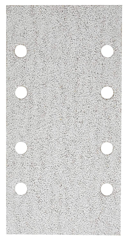 Bosch 2609256125 - Fogli abrasivi per levigatrice Multi, 8 fori, grana 80, per pittura e vernice, fissaggio con velcro, 93x185 mm, 10 pezzi