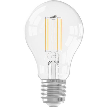 Lampadina LED E27 - CALEX - STANDARD A60 - Filamento dritto - 7 W - 806 lm - 2700 K - Dimmerabile - Trasparente