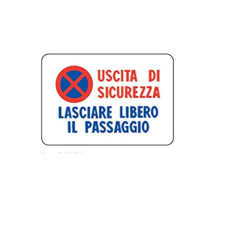 CARTELLO SEGNALETICO"USCITA DI SICUREZZA"