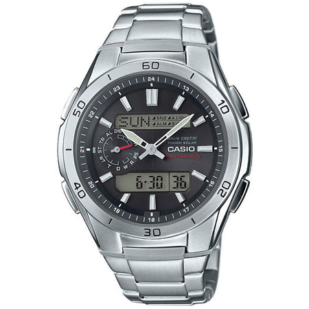 CASIO - Orologio in acciaio inossidabile - WAVECEPTOR - Grigio