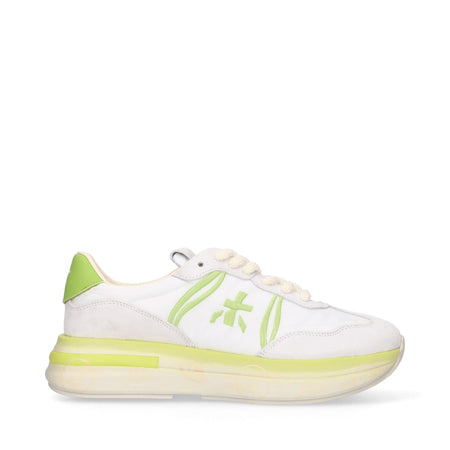 Premiata scarpa donna mod. cassie white - lime CASSIE 7384