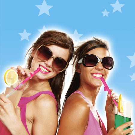 10 Cannucce pisello rosa per bevande alla festa di addio al nubilato sexy party gadget per adulti 18+