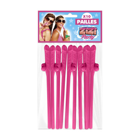 10 Cannucce pisello rosa per bevande alla festa di addio al nubilato sexy party gadget per adulti 18+