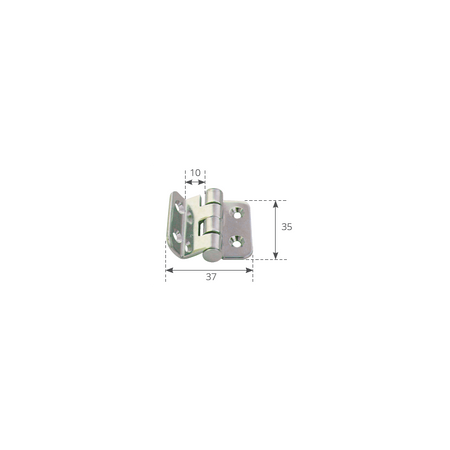 Cerniera Inox Mm.35X37 H.10