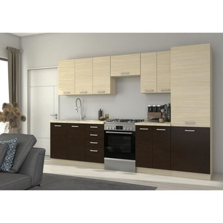CHAMONIX Mobile angolare alto 60/60 - Decoro rovere chiaro - L58 x P58 x H72 cm