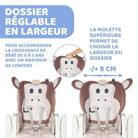 CHICCO - Seggiolone Polly 2 Start Monkey