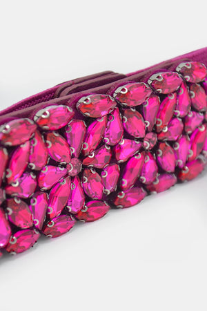 Cintura elastica con cristalli e strass