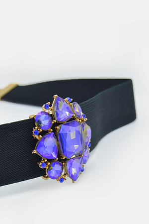 Cintura elastica con cristalli