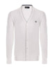 Fred Perry Cardigan Uomo Tinta Unita 100% Cotone Maniche Lunghe Maglione Pullover con Bottoni Logo Ricamato Collo A Scialle