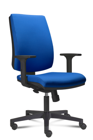 Poltroncina ergonomica operativa con schienale alto e braccioli regolabili in altezza